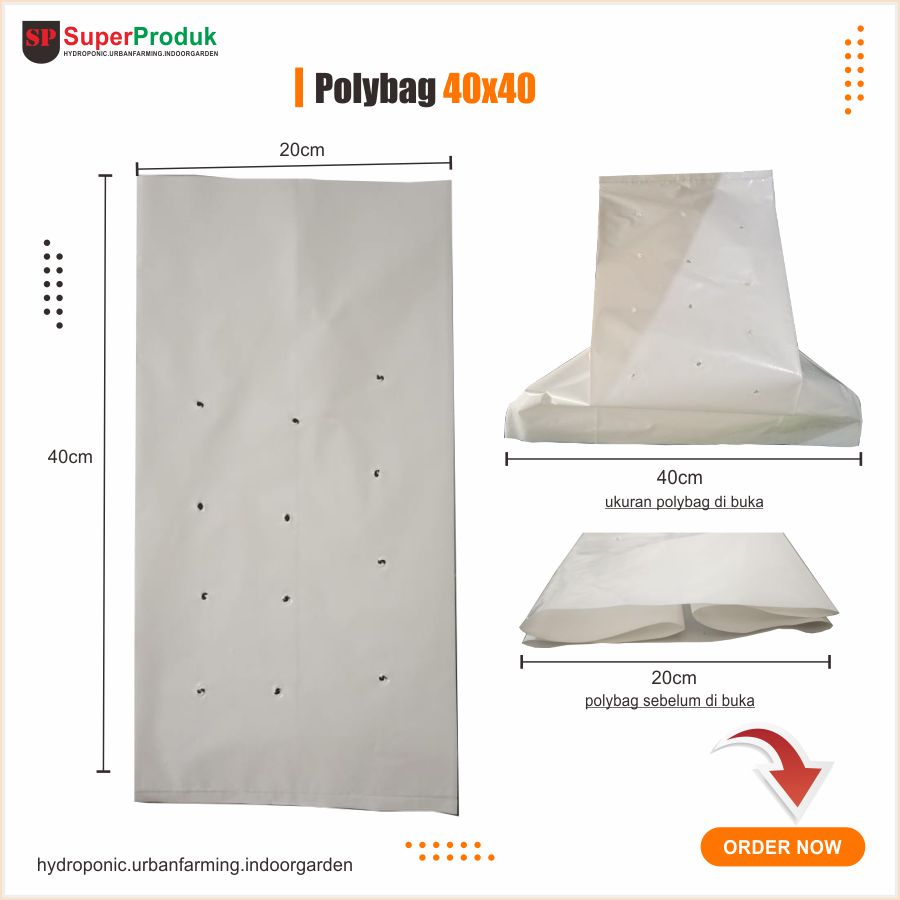 Polybag Putih ukuran 40x40 1kg