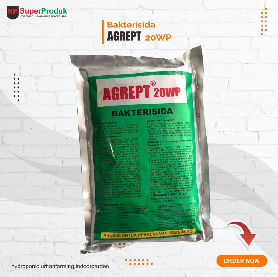 Bakterisida agrept 20 wp 500gr Obat penyakit Layu Bakteri