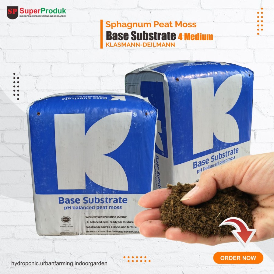 media tanam peat moss sphagnum Base Substrate 4 medium Klasmann peatmoss