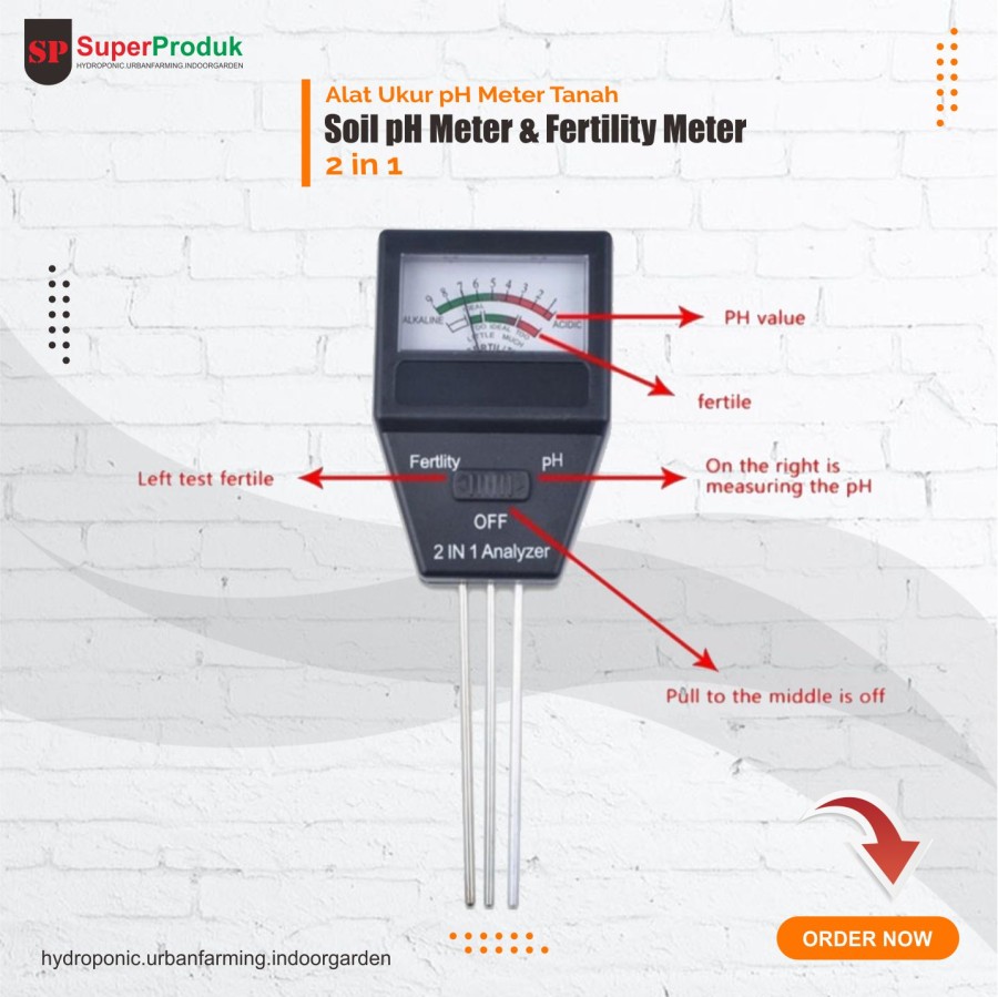Soil Ph meter 2in1 & Soil Fertility Meter soil tester